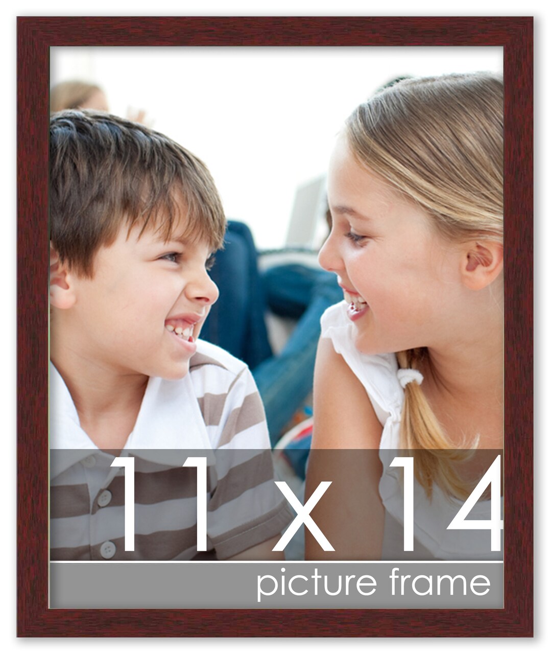 Photo Size Minimalist Brown Picture Frame - UV Acrylic, Foam Board Backing, Hanging Hardware